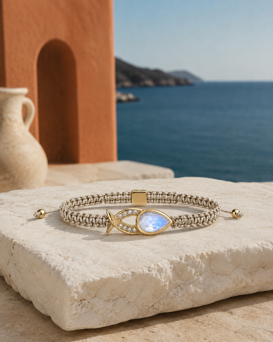 AURIAN fish bracelet by the sea
